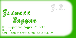 zsinett magyar business card